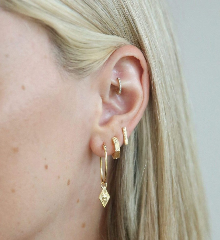 Women Daisy London Jewellery | Daisy London Estee Lalonde Octagonal 18-Karat Gold-Plated Earrings