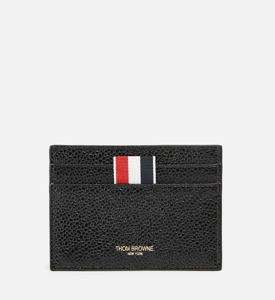 Men Thom Browne Wallets | Thom Browne Unisex Single Card Holder - Black