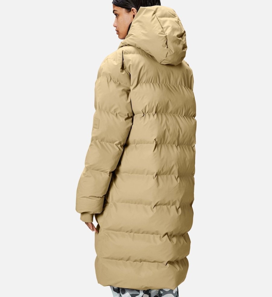 Women Rains Jackets | Rains Alta Long Coated-Shell Puffer Jacket