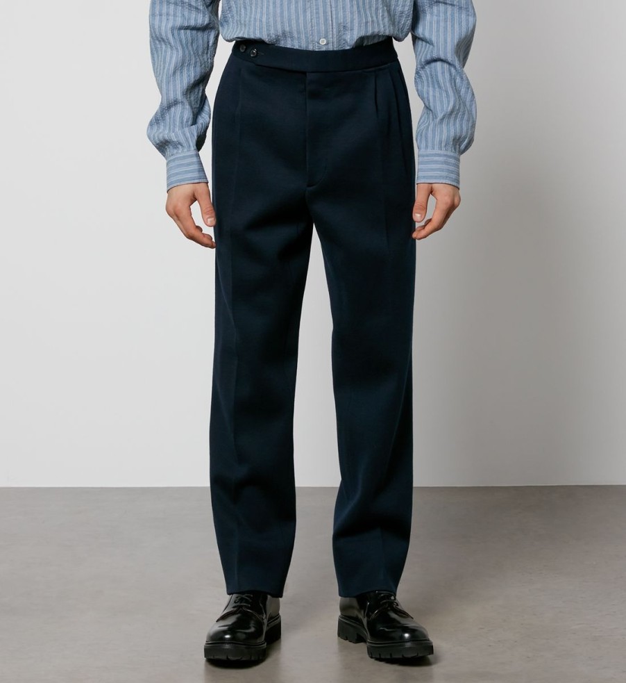 Men Maison Margiela Trousers | Maison Margiela Milano Stitch Wool-Blend Trousers