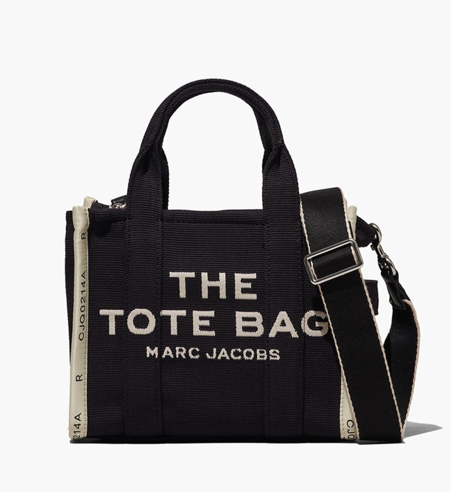 Women Marc Jacobs Bags | Marc Jacobs Women'S The Small Jacquard Tote Bag - Black