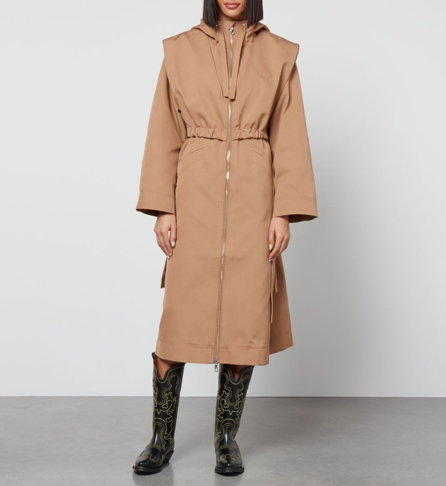 Women GANNI Jackets | Ganni Oversized Recycled Twill Coat