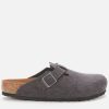 Men Birkenstock Sandals & Slides | Birkenstock Men'S Boston Wool Mules - Anthracite