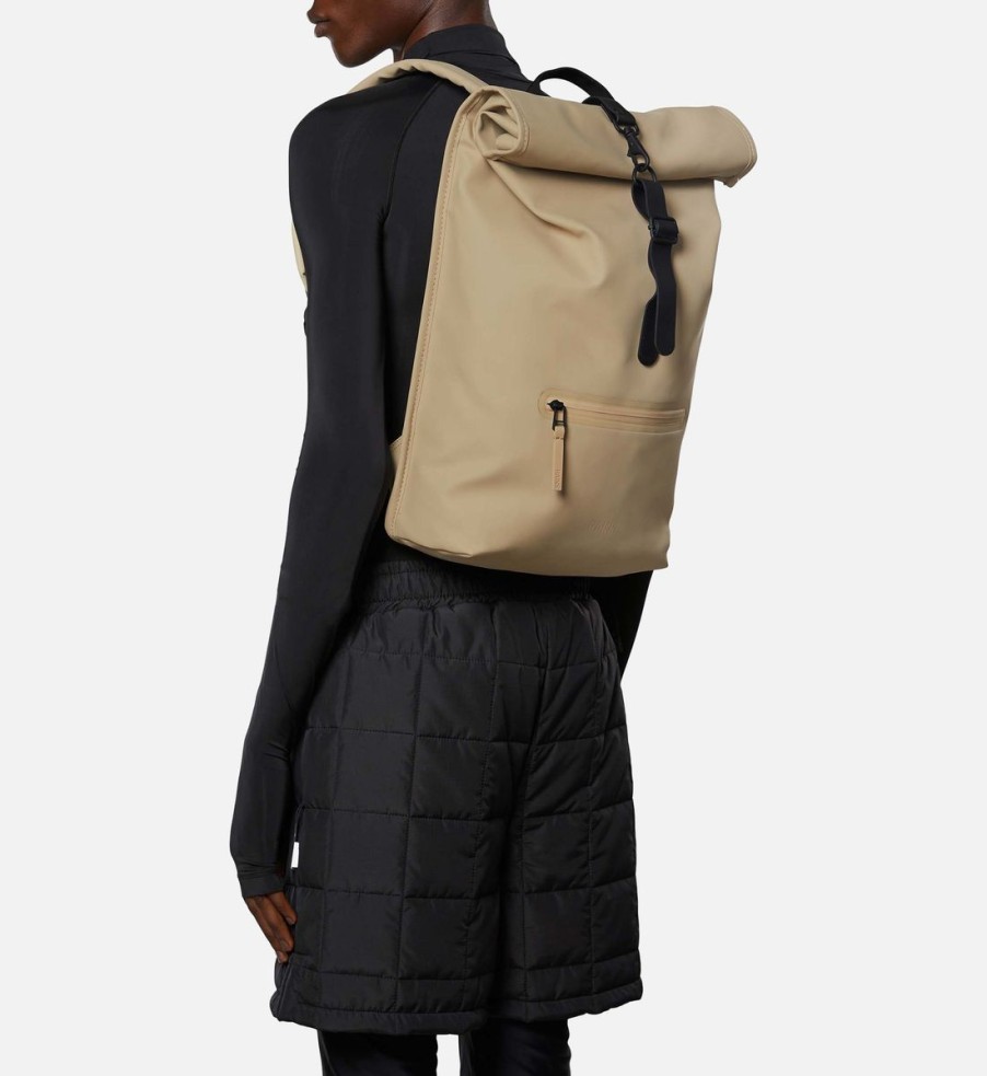 Men Rains Bags | Rains Rolltop Matte-Shell Backpack