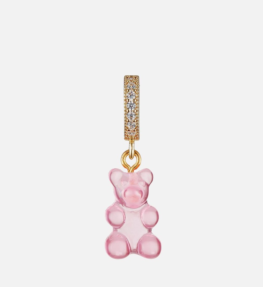 Women Crystal Haze Jewellery | Crystal Haze Women'S Jelly Nostalgia Bear Pave Pendant - Bubble Gum