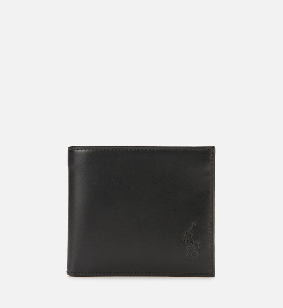 Men Polo Ralph Lauren Wallets | Polo Ralph Lauren Men'S Internal All Over Print Bifold Wallet - Black/White