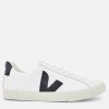 Women Veja Trainers | Veja Women'S Esplar Leather Trainers - Extra White/Black