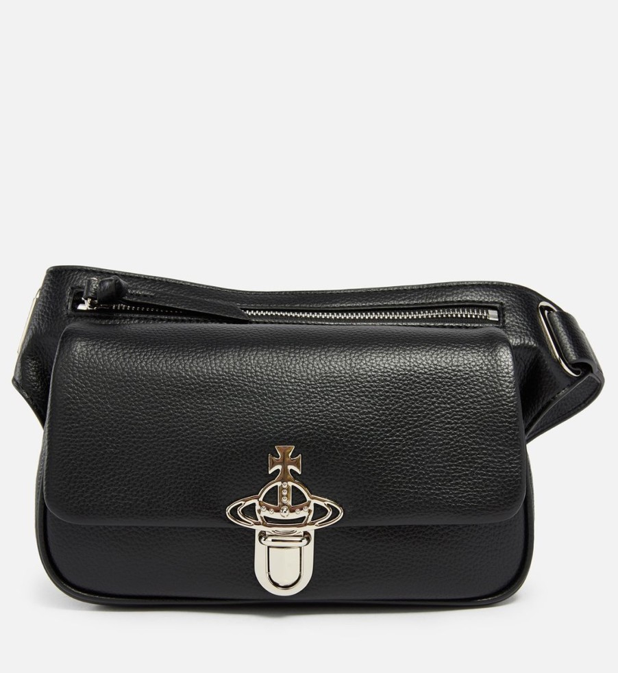 Men Vivienne Westwood Bags | Vivienne Westwood Beau Grained Leather Belt Bag