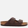 Men Birkenstock Sandals & Slides | Birkenstock Men'S Arizona Double Strap Sandals - Dark Brown