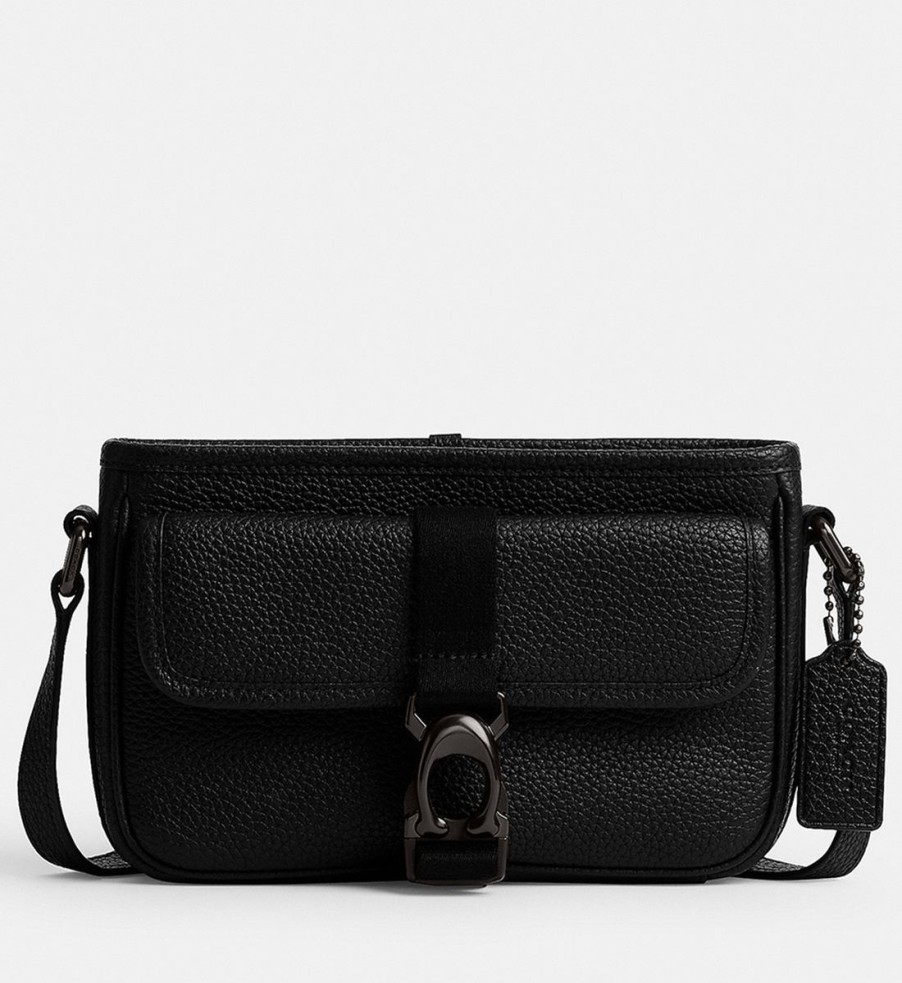 Men Coach Bags | Coach Beck Slim Pebbled Leather Messenger Bag