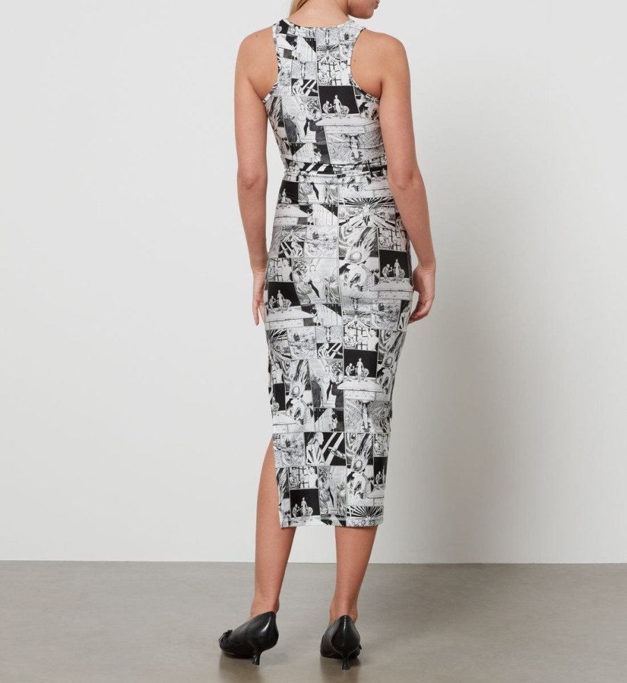 Women Coperni Dresses | Coperni Printed Stretch-Jersey Midi Dress