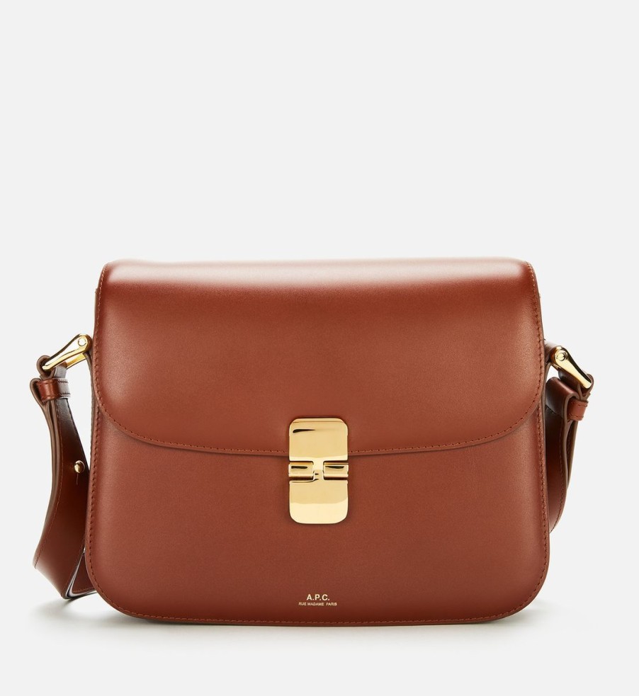 Women A.P.C. Bags | A.P.C. Women'S Sac Grace Crossbody Bag - Hazelnut