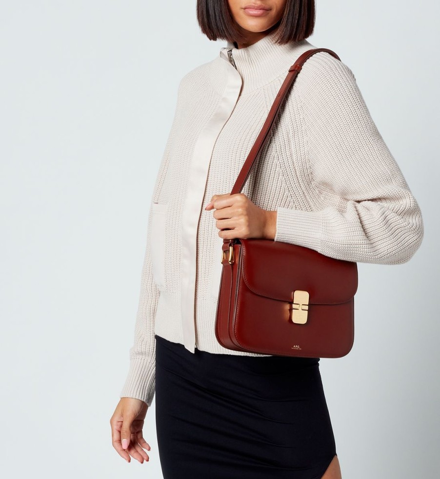 Women A.P.C. Bags | A.P.C. Women'S Sac Grace Crossbody Bag - Hazelnut