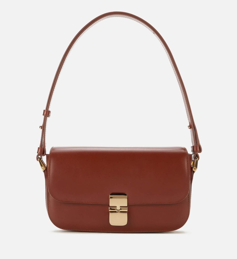 Women A.P.C. Bags | A.P.C. Women'S Sac Grace Baguette Bag - Cad Noisette