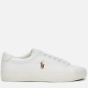 Men Polo Ralph Lauren Trainers | Polo Ralph Lauren Men'S Longwood Leather Low Top Trainers - White/White