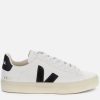 Women Veja Trainers | Veja Women'S Campo Chrome Free Leather Trainers - Extra White/Black