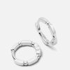 Women Daisy London Jewellery | Daisy London Stacked Sterling Silver Huggie Hoop Earrings