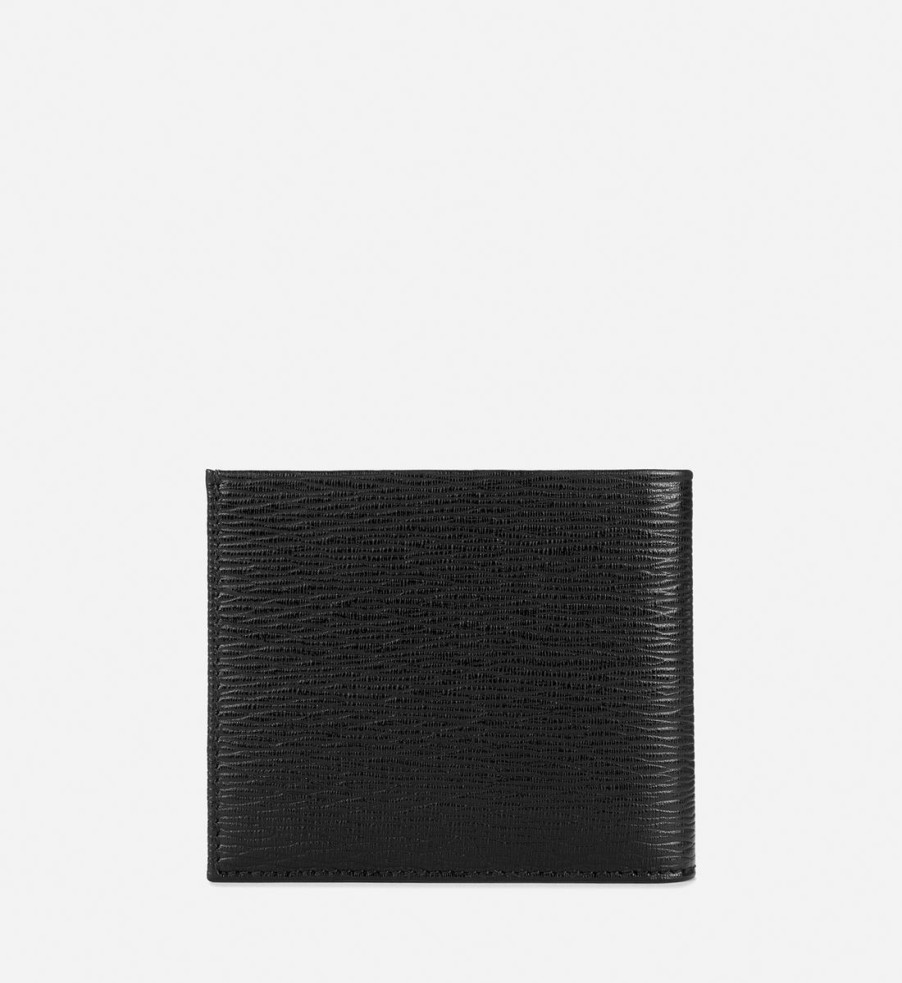 Men Ferragamo Wallets | Ferragamo Men'S Revival Gancio Bicolour Wallet - Black