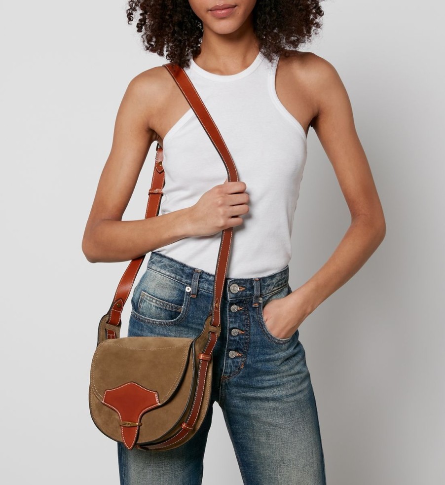 Women Isabel Marant Bags | Isabel Marant Botsy Leather And Suede Shoulder Bag