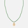 Women Hermina Athens Jewellery | Hermina Athens Women'S Ygeia Necklace - Emerald