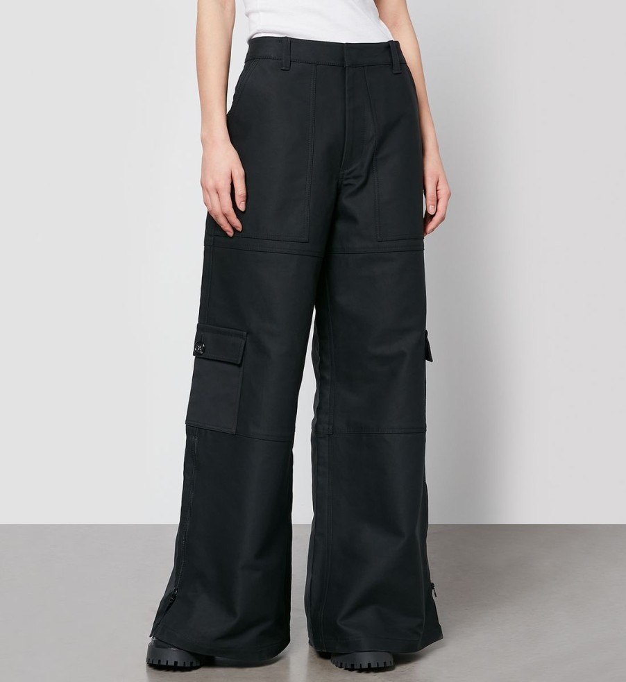 Women Marc Jacobs Trousers | Marc Jacobs Cotton-Canvas Wide-Leg Cargo Trousers