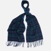 Men Barbour Scarves | Barbour Men'S Tartan Lambswool Scarf - Navy Watch