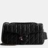 Women Coach Bags | Coach Women'S Quilted Leather Covered C Tabby Shoulder Bag 33 With Chain - Black