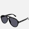 Men Gucci Sunglasses | Gucci Recycled Acetate Aviator Sunglasses