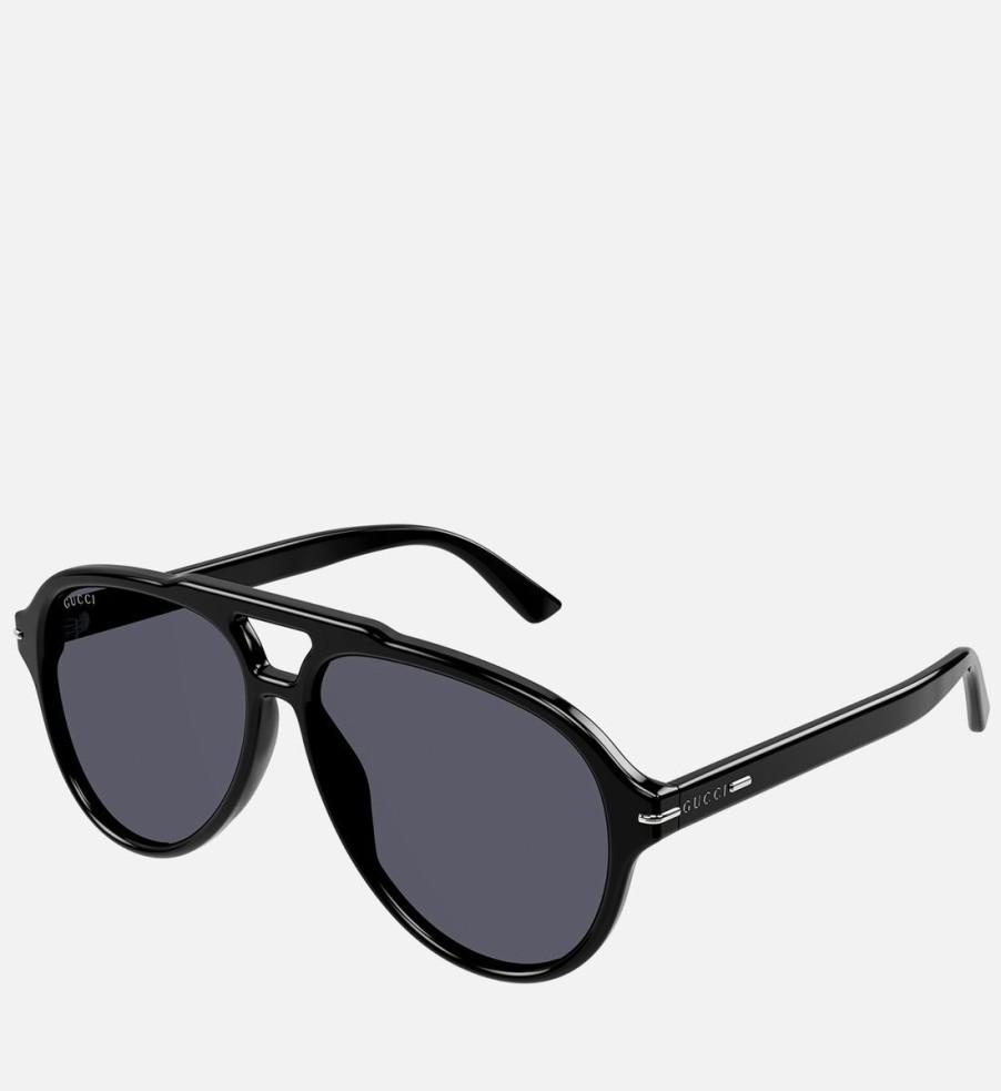 Men Gucci Sunglasses | Gucci Recycled Acetate Aviator Sunglasses