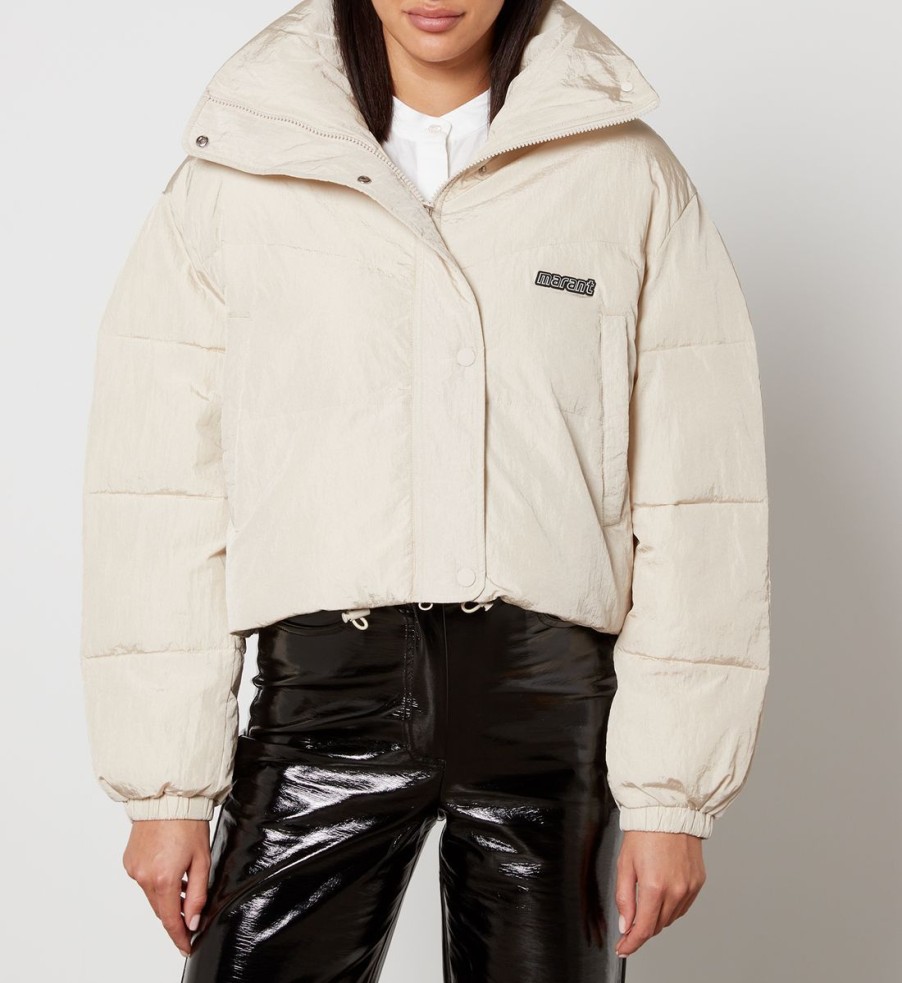 Women Marant Etoile Jackets | Marant Etoile Telia Cropped Nylon Padded Puffer Jacket