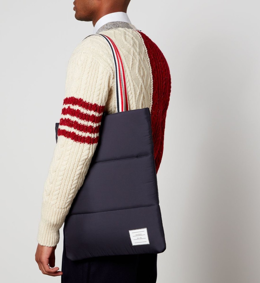 Men Thom Browne Bags | Thom Browne Unisex Nylon Teck Puffer Tote Bag