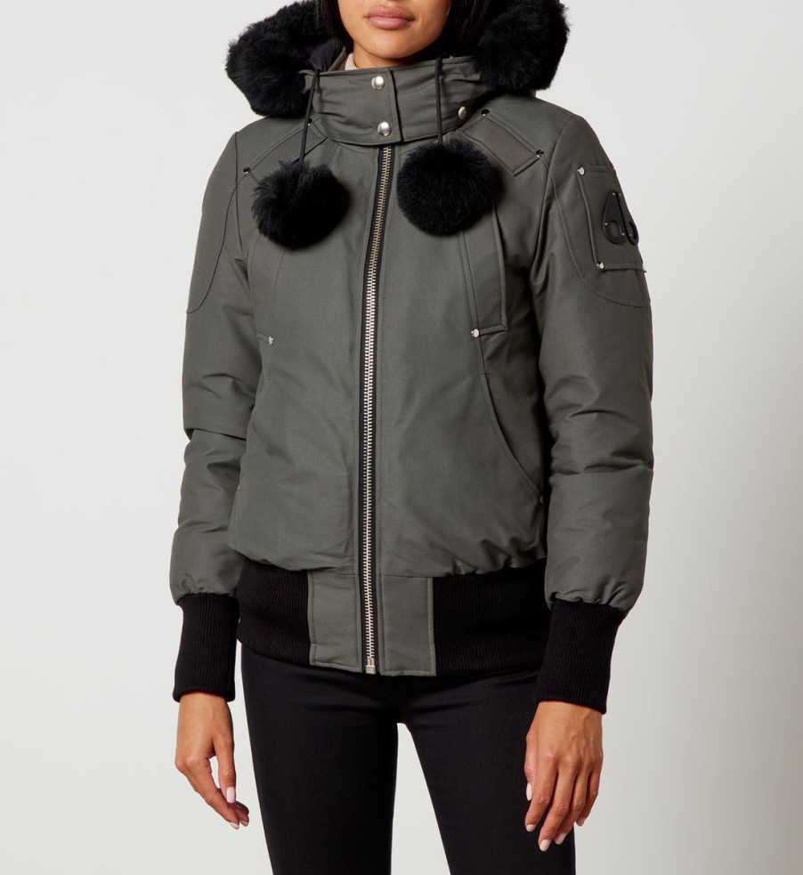 Women Moose Knuckles Jackets | Moose Knuckles Debbie Cotton And Nylon Bomber Jacket