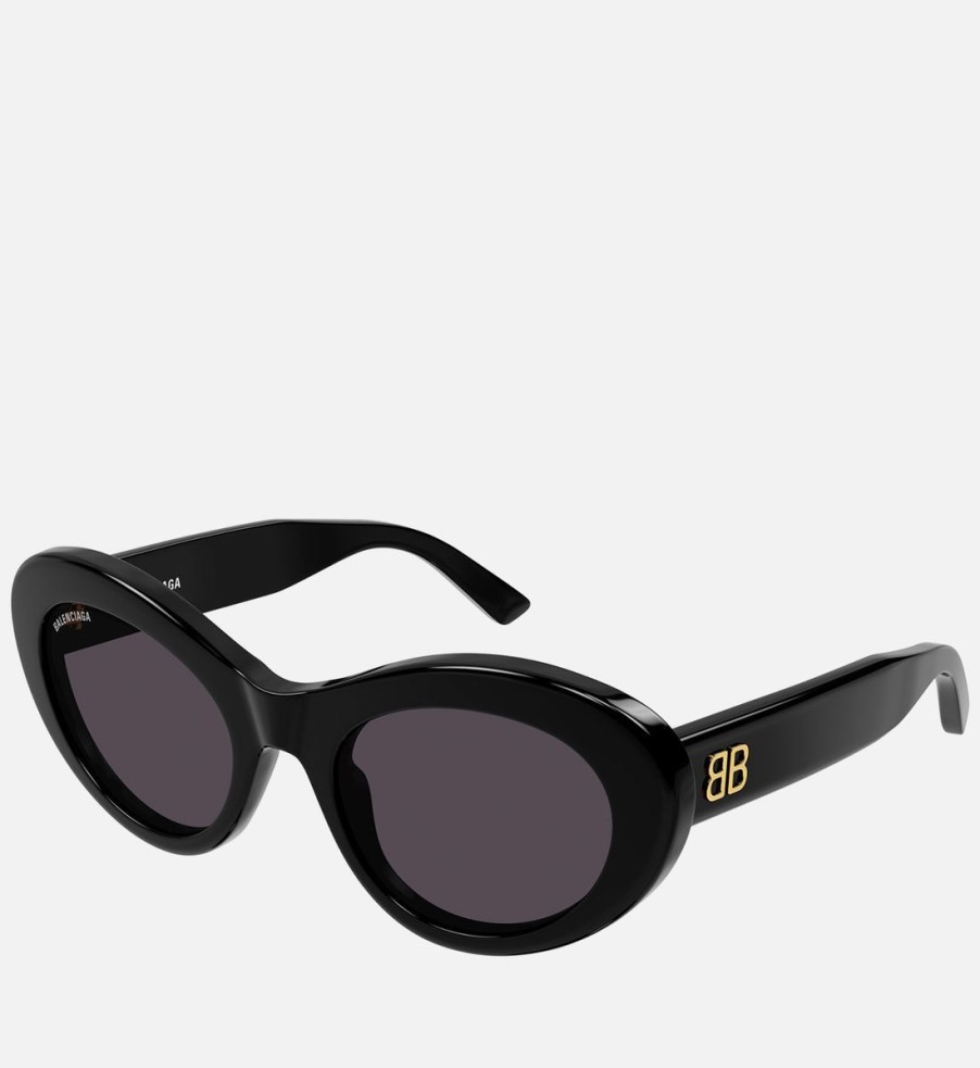 Women Balenciaga Sunglasses | Balenciaga Monaco Round/Oval Sunglasses - Black