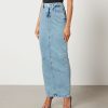 Women Good American Skirts | Good American Uniform Maxi Denim Skirt