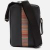 Men Paul Smith Bags | Paul Smith Stripe Leather Messenger Bag