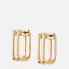 Women Daisy London Jewellery | Daisy London Rupi 18-Karat Gold-Plated Hoop Huggie Earrings