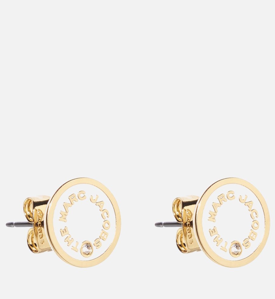 Women Marc Jacobs Jewellery | Marc Jacobs The Medallion Gold-Tone, Resin And Crystal Stud Earrings