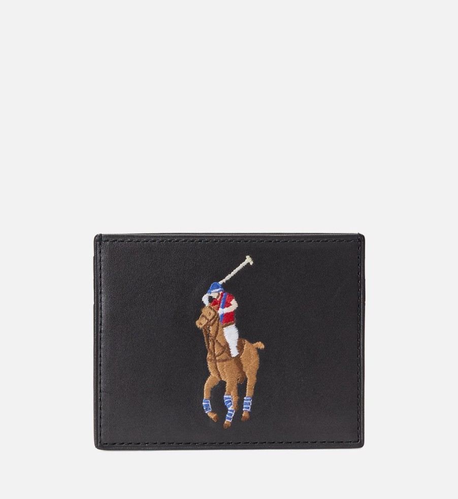 Men Polo Ralph Lauren Wallets | Polo Ralph Lauren Embroidered Leather Cardholder