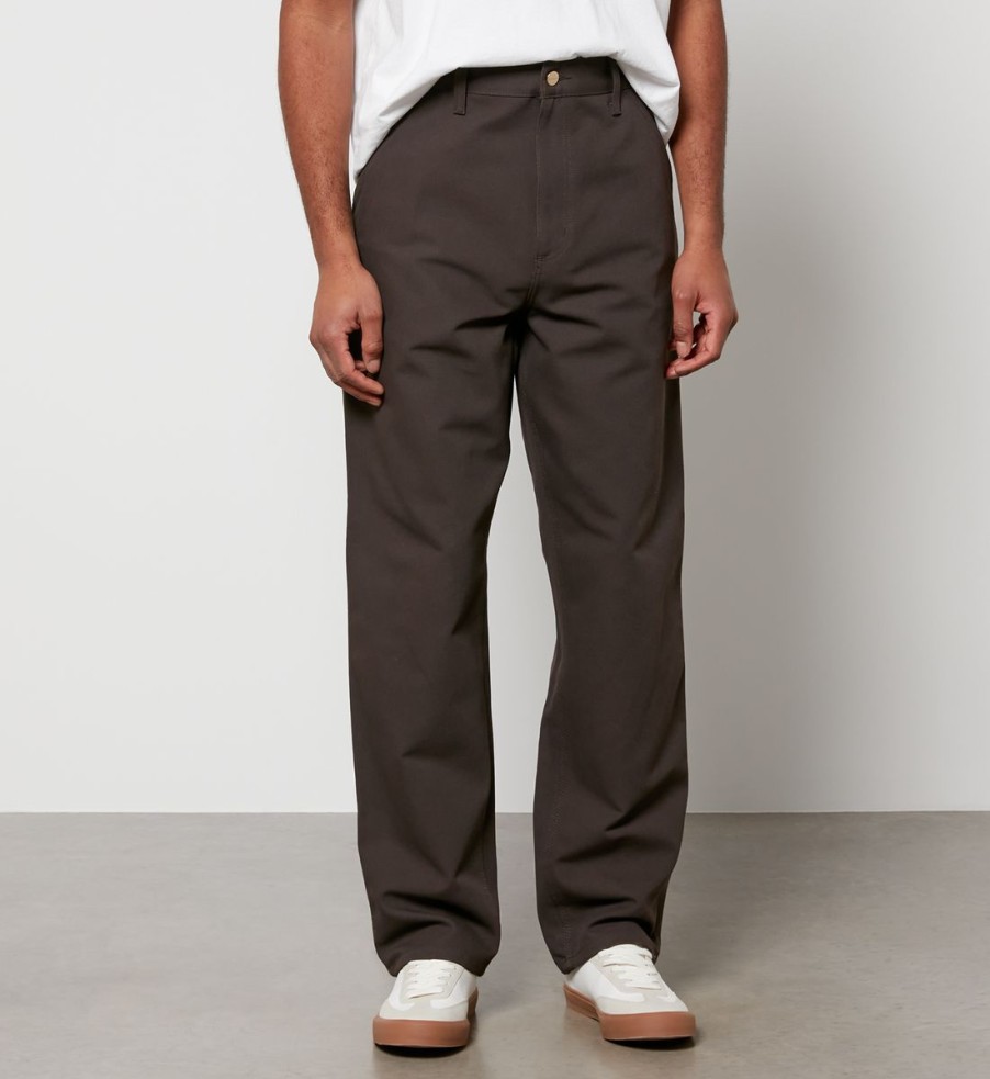 Men Carhartt WIP Trousers | Carhartt Wip Single Knee Organic Cotton-Canvas Trousers