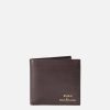 Men Polo Ralph Lauren Wallets | Polo Ralph Lauren Men'S Smooth Leather Bifold Coin Wallet - Brown