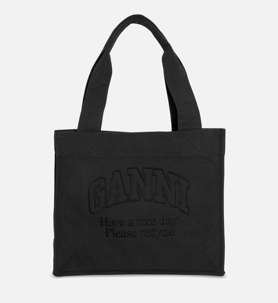 Women GANNI Bags | Ganni Large Easy Recycled Canvas Tote Bag