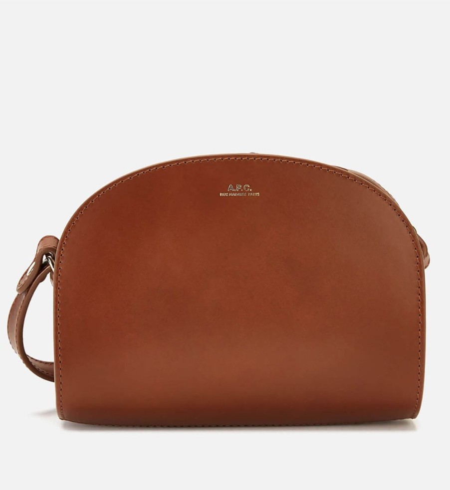 Women A.P.C. Bags | A.P.C. Women'S Mini Demi-Lune Cross Body Bag - Tan