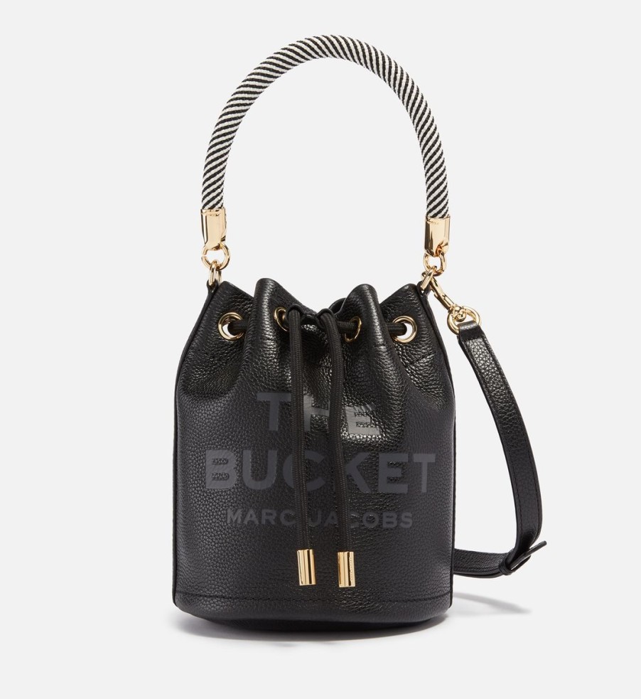 Women Marc Jacobs Bags | Marc Jacobs The Leather Logo Textured-Leather Bag