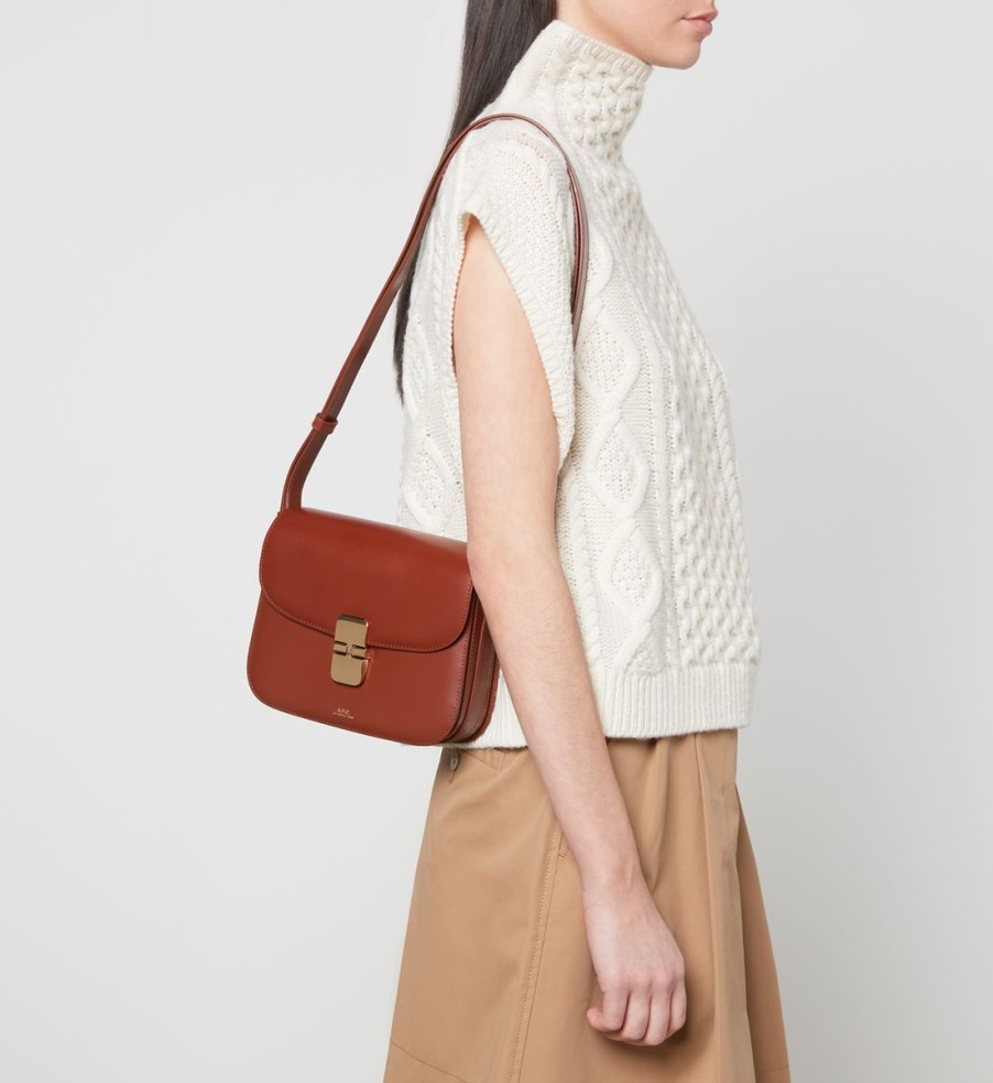 Women A.P.C. Bags | A.P.C. Women'S Sac Grace Small Crossbody Bag - Hazelnut