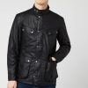 Men Barbour International Jackets | Barbour International Men'S Duke Wax Jacket - Black