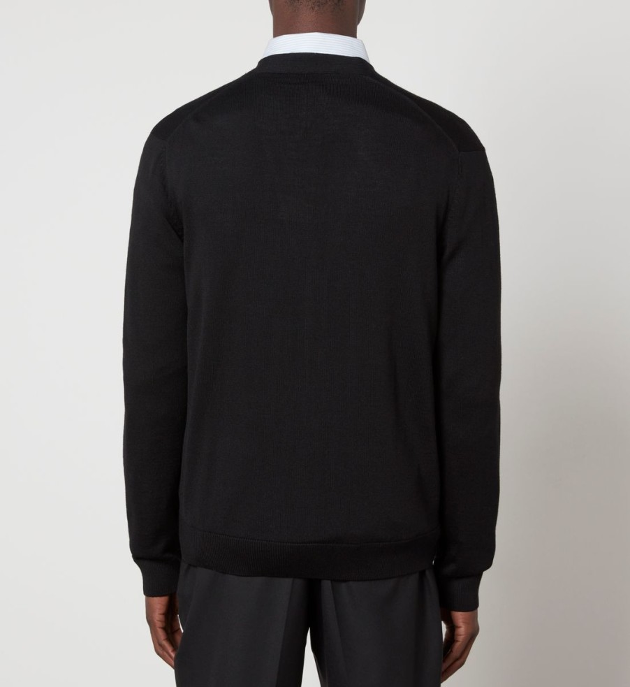 Men Maison Kitsuné Cardigans | Maison Kitsune Fox Head Wool Cardigan