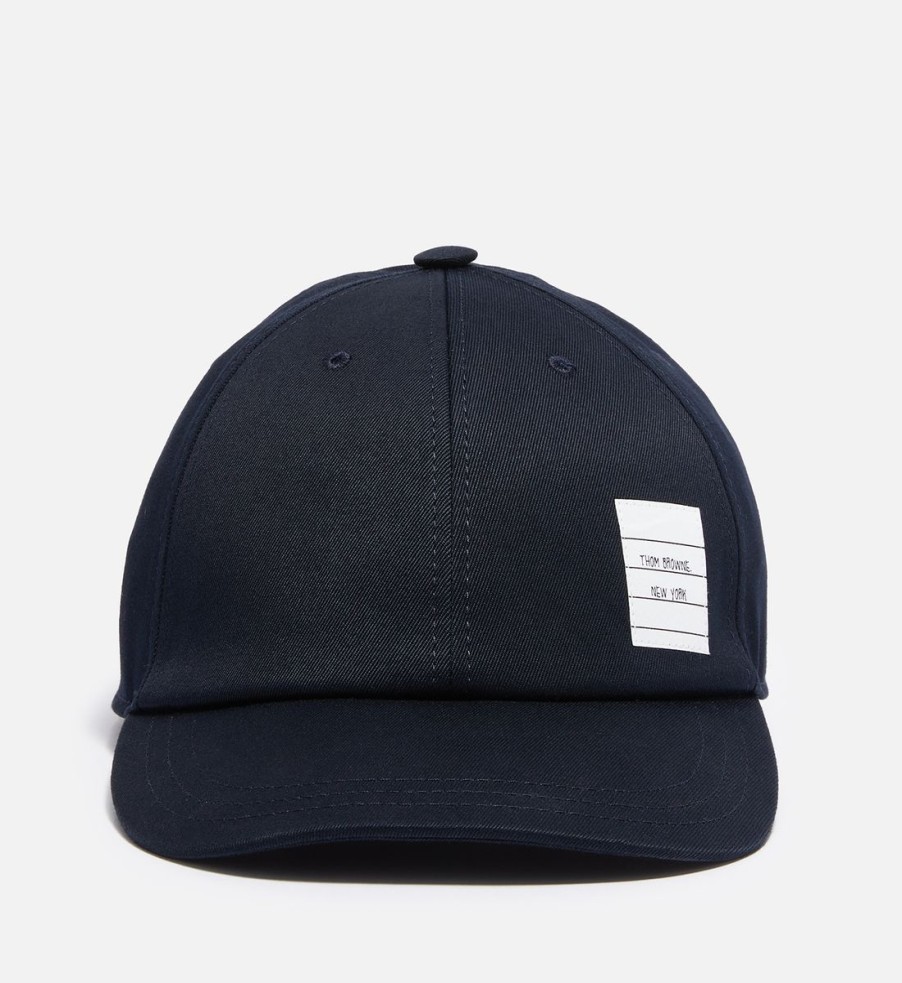 Men Thom Browne Hats | Thom Browne Logo-Appliqued Cotton-Twill Baseball Cap