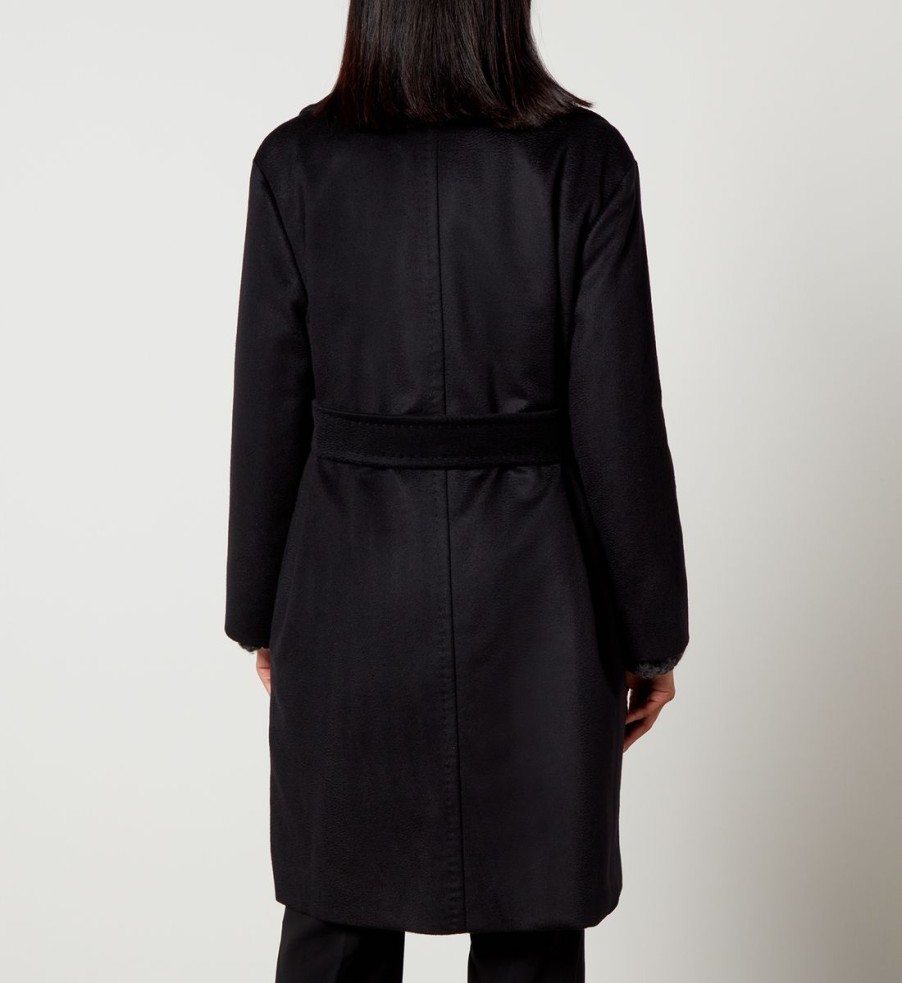 Women MaxMara Jackets | Max Mara Studio Tigre Virgin Wool Wrap Coat