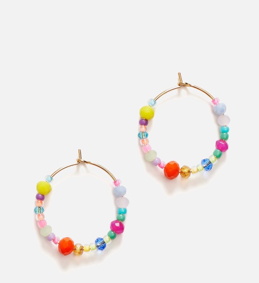 Women Anni Lu Jewellery | Anni Lu Breezy Beats 18-Karat Gold-Plated Beaded Earrings